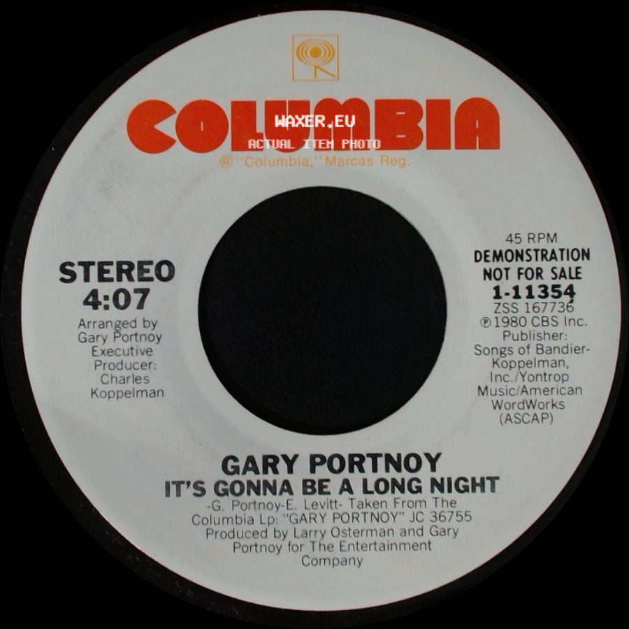 Gary Portnoy - It's Gonna Be A Long Night / It's Gonna Be A Long Night side A