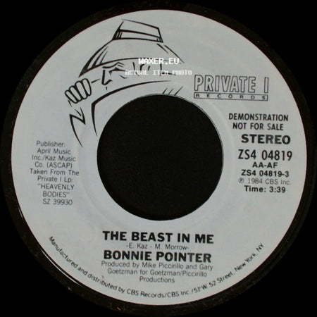 Bonnie Pointer - The Beast In Me / The Beast In Me side A