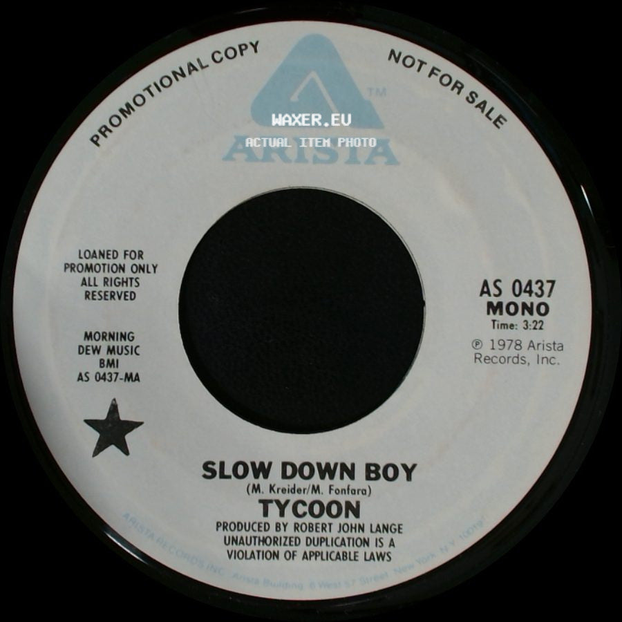 Tycoon - Slow Down Boy / Slow Down Boy side B