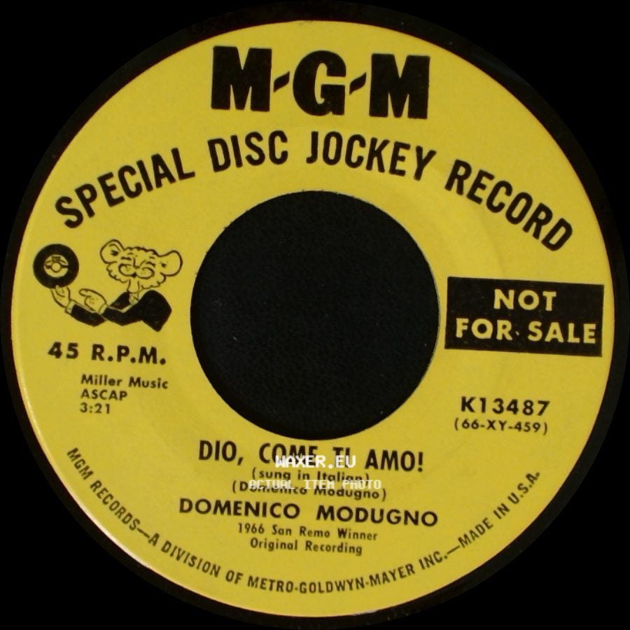 Domenico Modugno - Dio, Come Ti Amo! / Oh How Much I Love You (Dio, Come Ti Amo!) side A