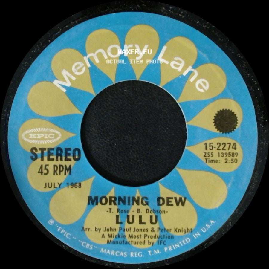 Lulu - Morning Dew / To Sir With Love side A