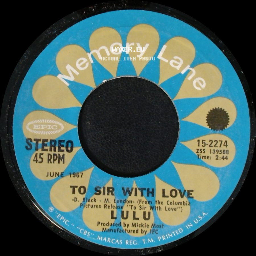 Lulu - Morning Dew / To Sir With Love side B