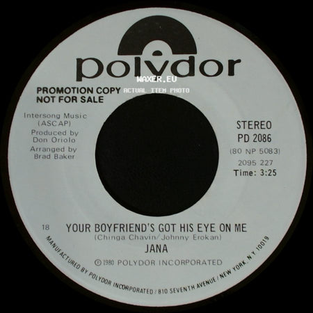 Jana - Your Boyfriend's Got His Eye On Me / Your Boyfriend's Got His Eye On Me side B