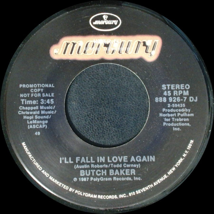 Butch Baker - I'll Fall In Love Again / I'll Fall In Love Again side A