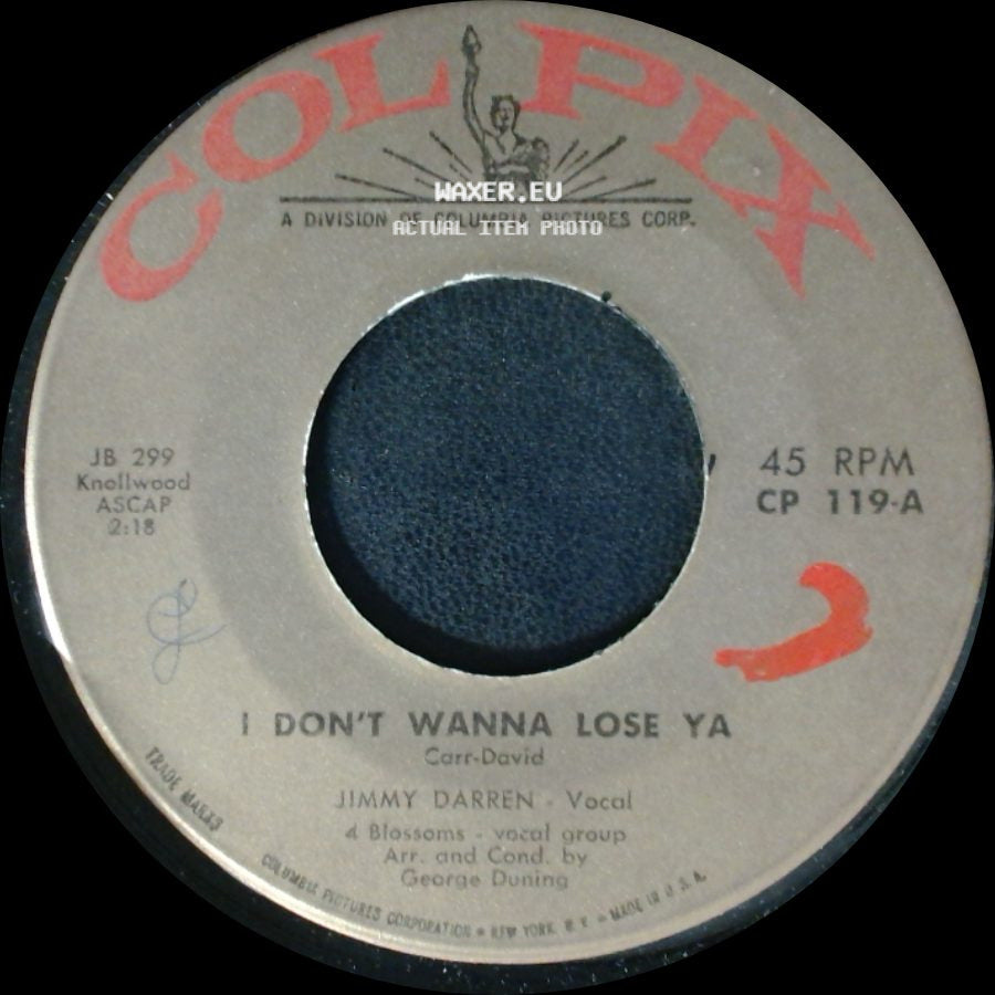 Jimmy Darren - I Don't Wanna Lose Ya / Angel Face side A