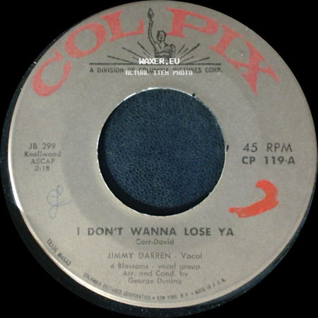 Jimmy Darren - I Don't Wanna Lose Ya / Angel Face side A