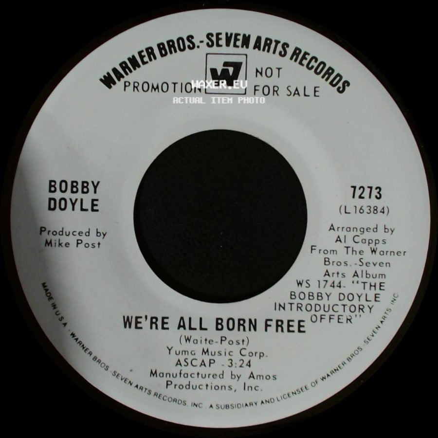 Bobby Doyle - We're All Born Free / I Just Can't Help Believin' side A