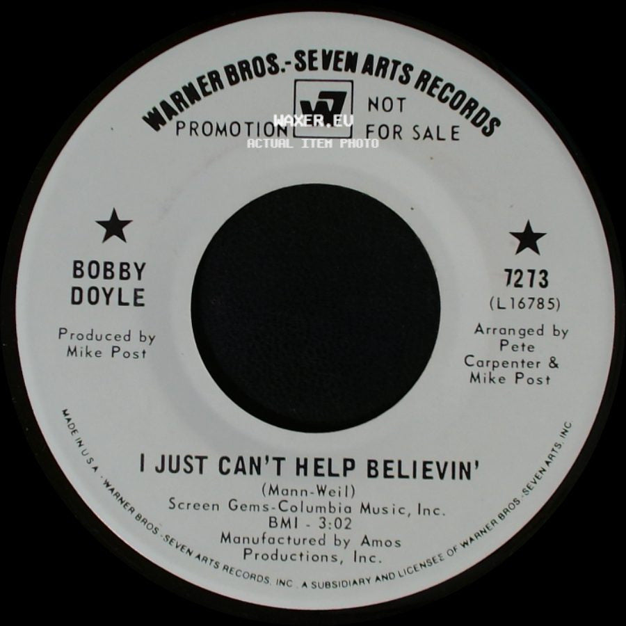 Bobby Doyle - We're All Born Free / I Just Can't Help Believin' side B