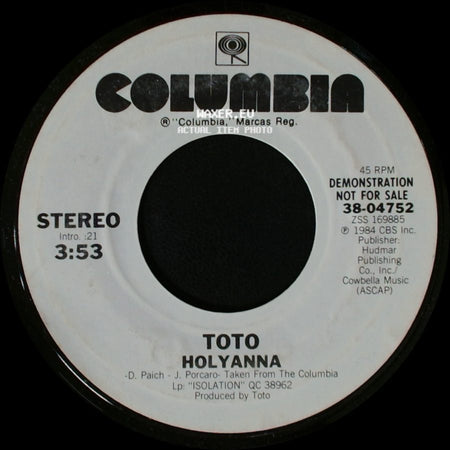 Toto - Holyanna / Holyanna side B