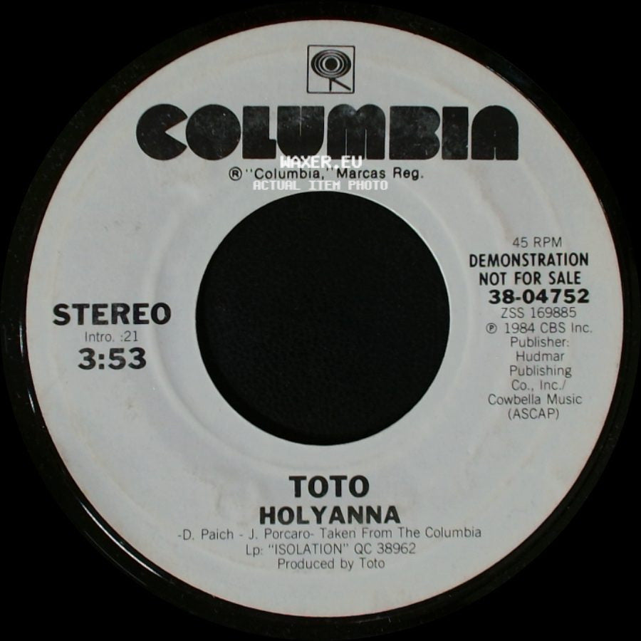 Toto - Holyanna / Holyanna side B