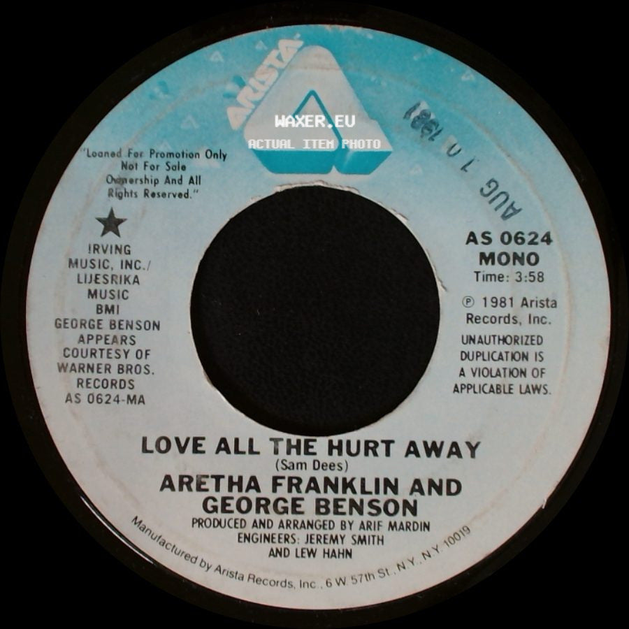 Aretha Franklin And George Benson - Love All The Hurt Away / Love All The Hurt Away side A
