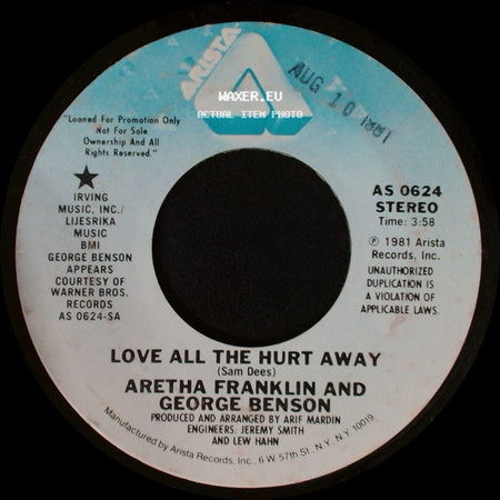 Aretha Franklin And George Benson - Love All The Hurt Away / Love All The Hurt Away side B