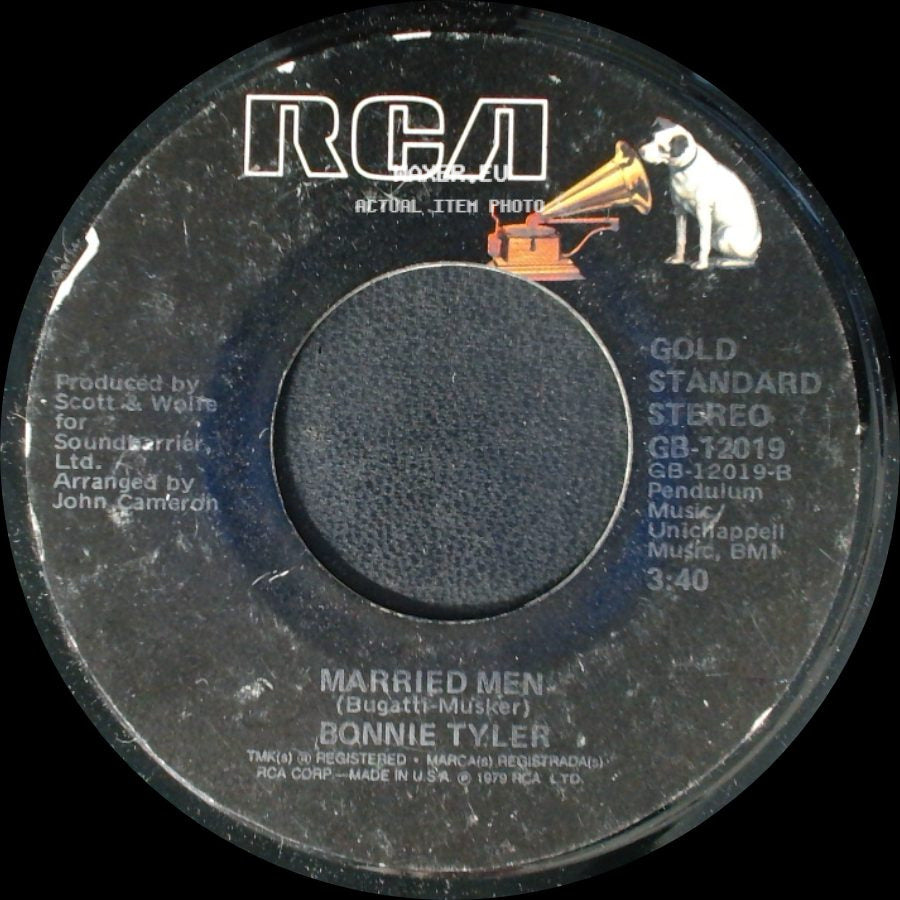 Bonnie Tyler - It's A Heartache / Married Men side B