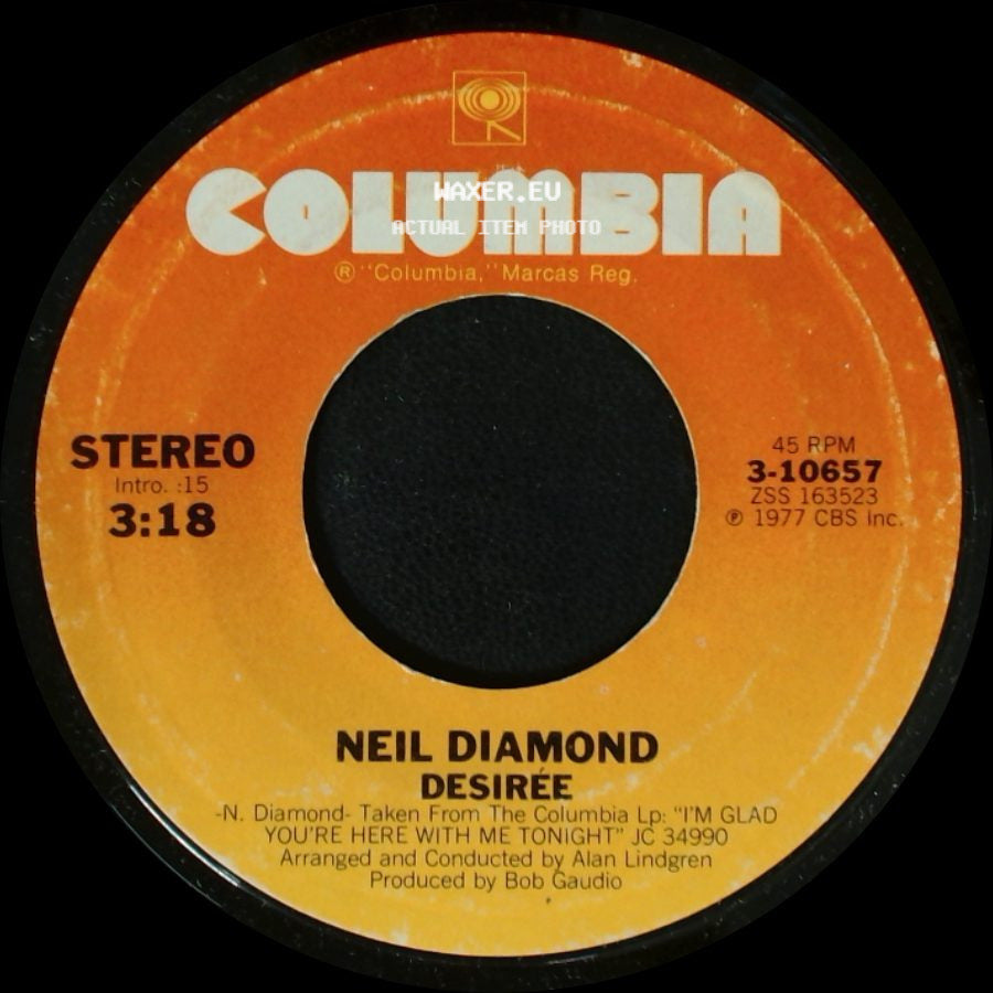 Neil Diamond - Once In A While / Desirée side B