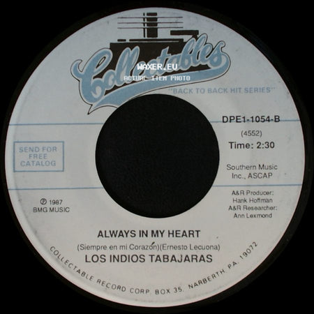 Los Indios Tabajaras - Always In My Heart / Maria Elena side A