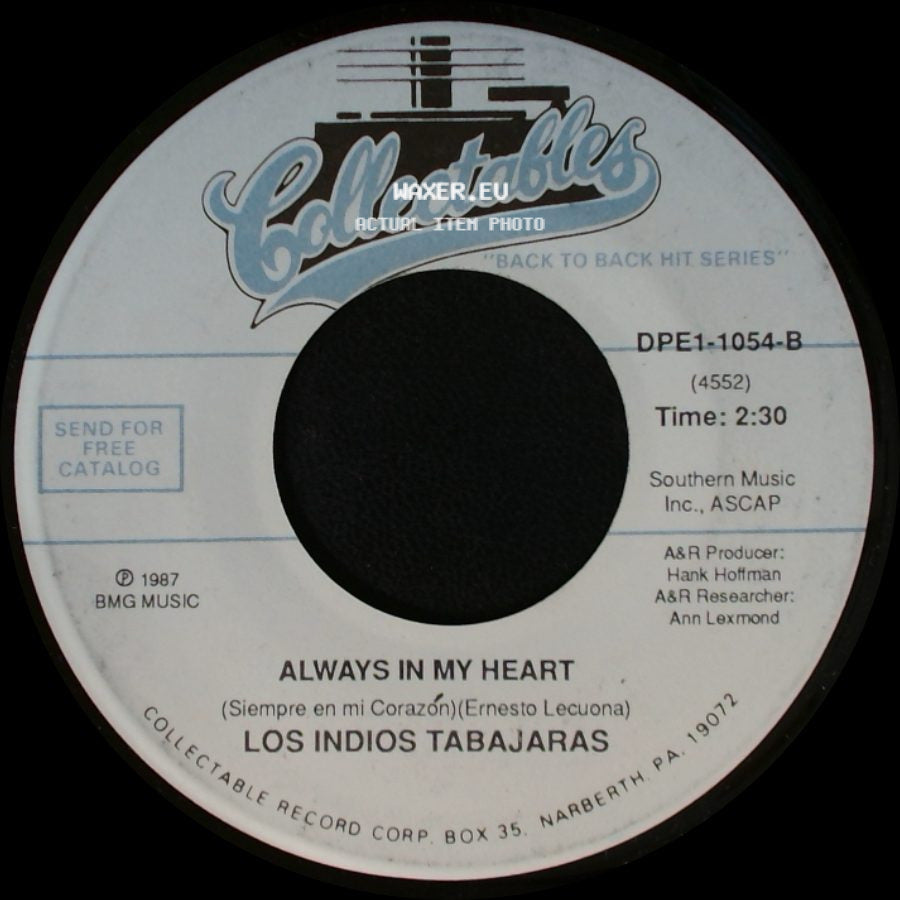 Los Indios Tabajaras - Always In My Heart / Maria Elena side A