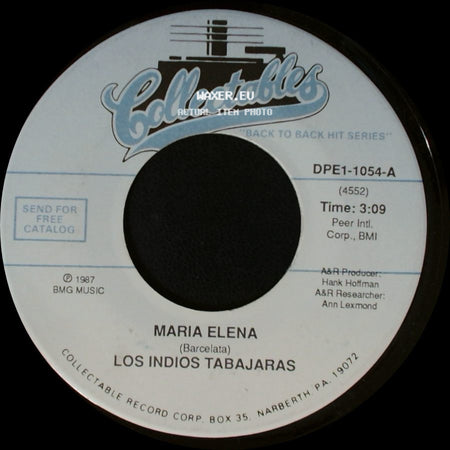 Los Indios Tabajaras - Always In My Heart / Maria Elena side B