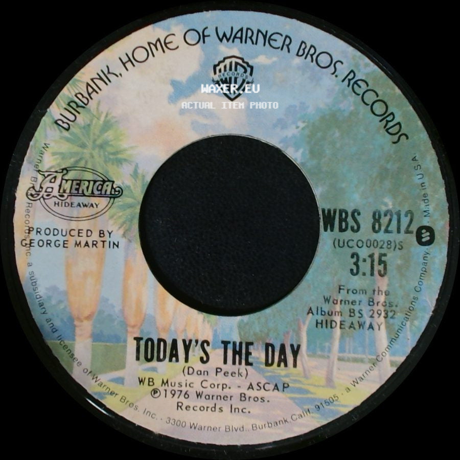 America - Hideaway Part Ii / Today's The Day side B
