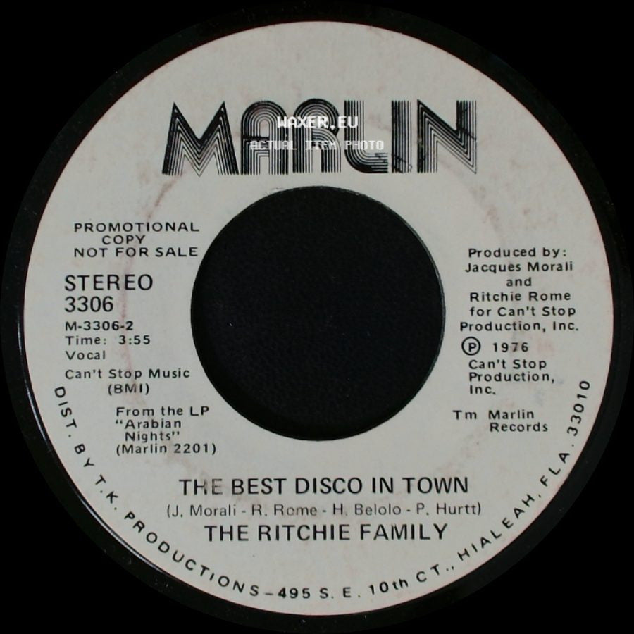 The Ritchie Family - The Best Disco In Town / The Best Disco In Town side B