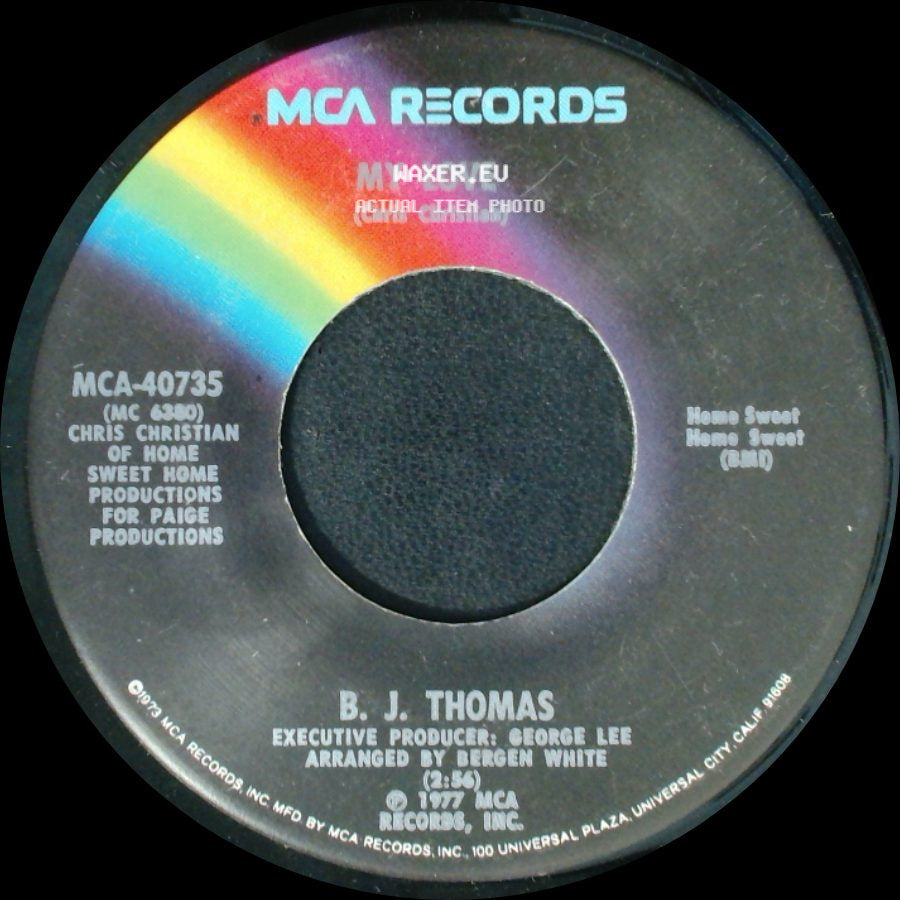 B. J. Thomas - Don't Worry Baby / My Love side B