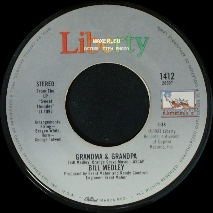 Bill Medley - Grandma & Grandpa / Hey Girl side A