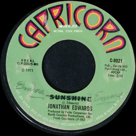 Jonathan Edwards - Emma / Sunshine side B
