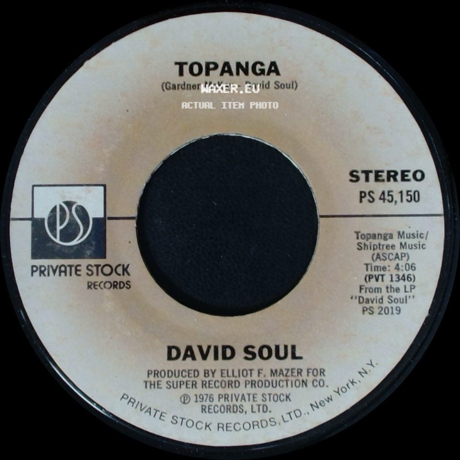 David Soul - Going In With My Eyes Open / Topanga side B