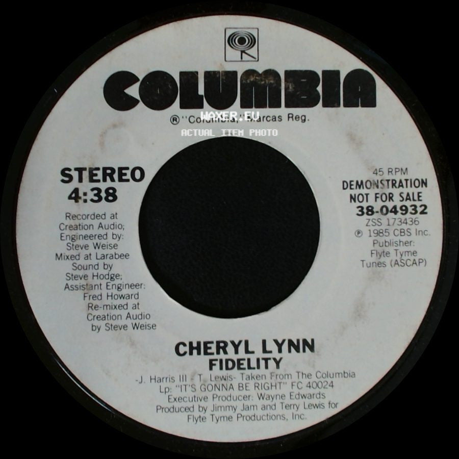 Cheryl Lynn - Fidelity / Fidelity side A