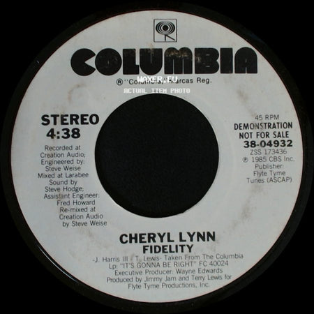 Cheryl Lynn - Fidelity / Fidelity side A