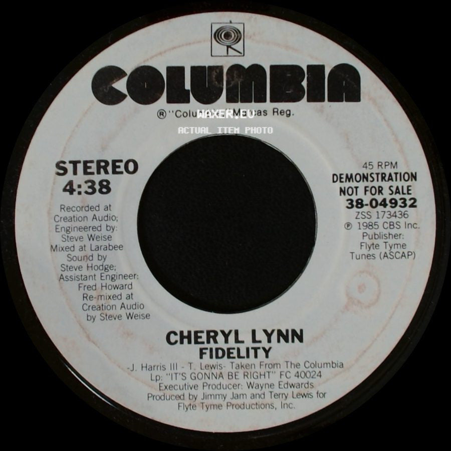 Cheryl Lynn - Fidelity / Fidelity side B