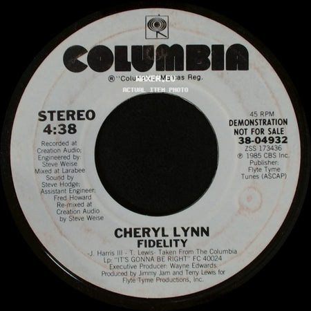 Cheryl Lynn - Fidelity / Fidelity side B