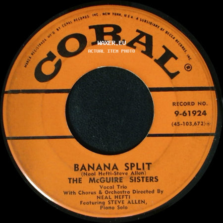 The Mcguire Sisters - Banana Split / Sugartime side A