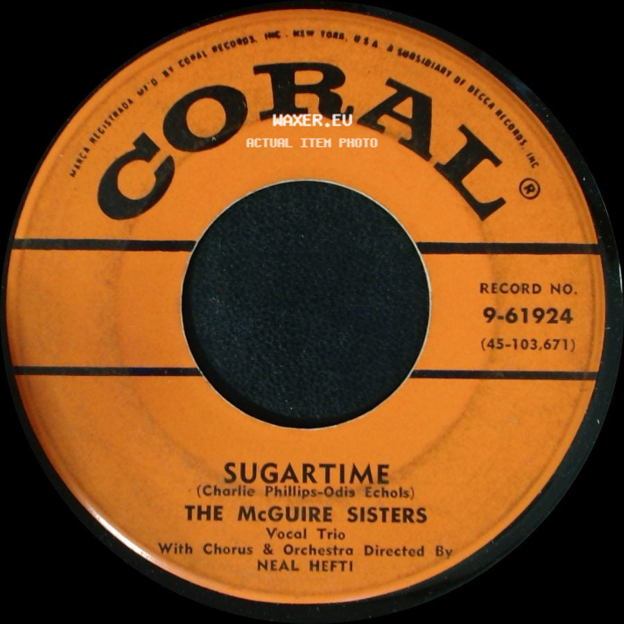 The Mcguire Sisters - Banana Split / Sugartime side B