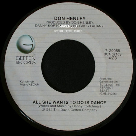 Don Henley - All She Wants To Do Is Dance / Building The Perfect Beast side A