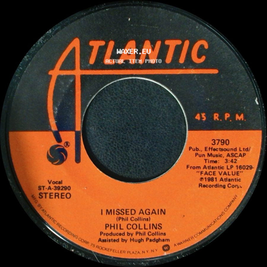 Phil Collins - I Missed Again / I'm Not Moving side A
