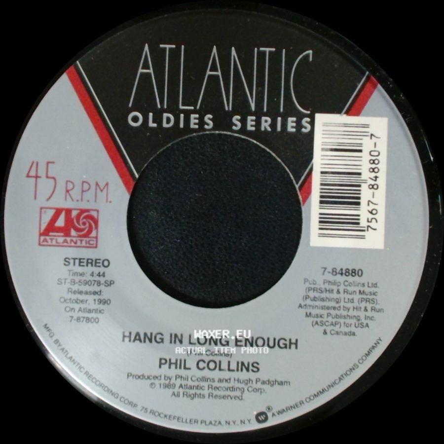 Phil Collins - Hang In Long Enough / Something Happened On The Way To Heaven side A