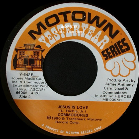Commodores - Lady (You Bring Me Up) / Jesus Is Love side B