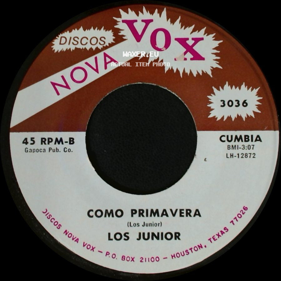 Los Junior - Mi Plegaria / Como Primavera side B