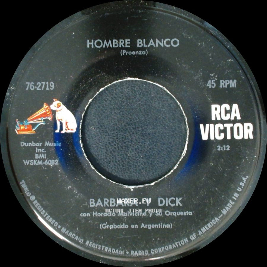 Barbara Y Dick - Hombre Blanco / Cuando Yo Vuelva A Mi Tierra side A