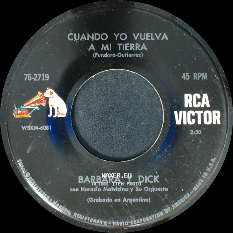 Barbara Y Dick - Hombre Blanco / Cuando Yo Vuelva A Mi Tierra side B