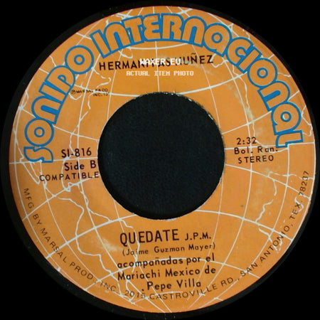 Hermanitas Nuñez - Complejo De Amor / Quedate J.P.M. side B