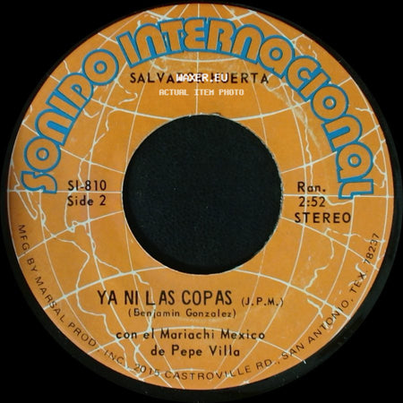 Salvador Huerta - Tu Regreso / Ya Ni Las Copas side B