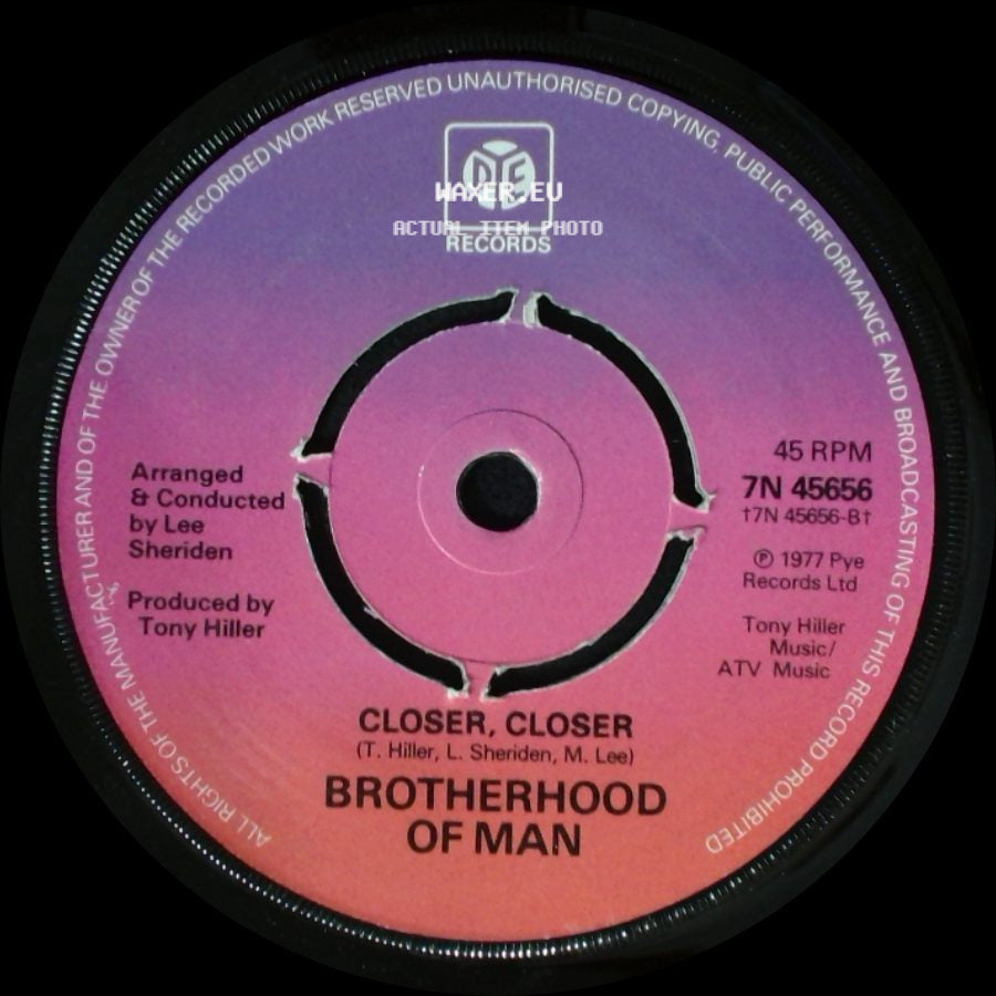 Brotherhood Of Man - Oh Boy (The Mood I'm In) / Closer, Closer side B