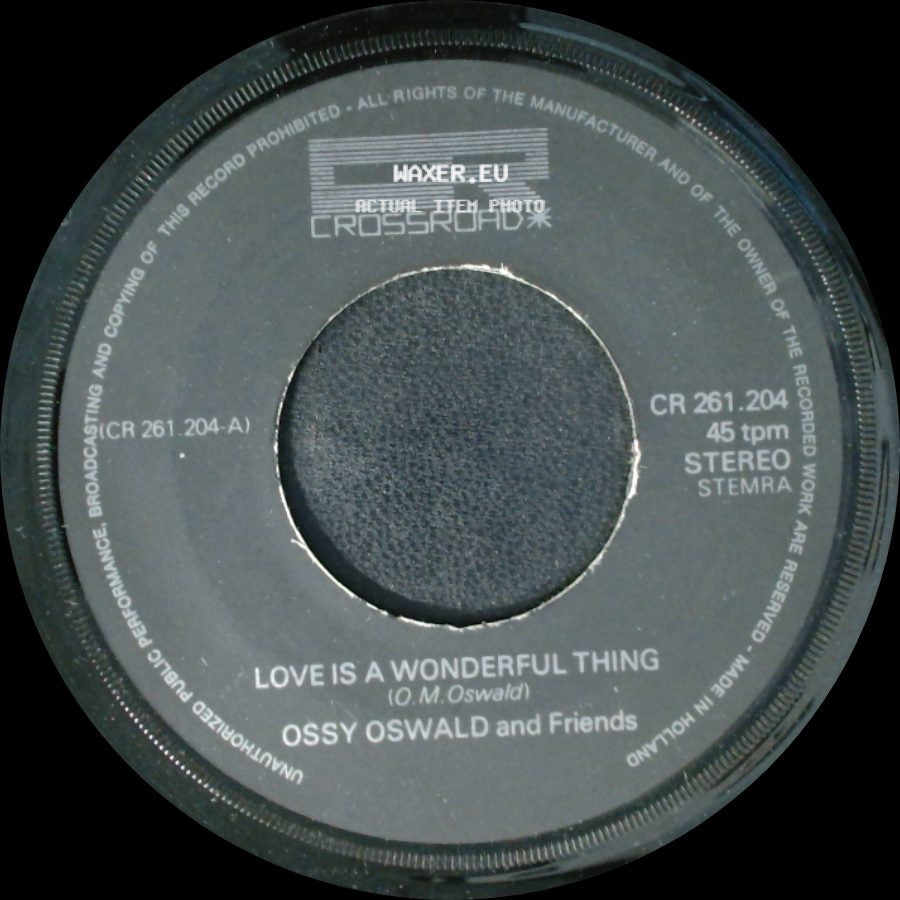 Ossy Oswald And Friends - Sranang / Love Is A Wonderful Thing side B