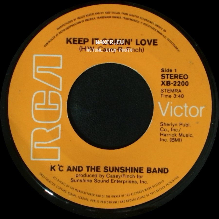 K'c And The Sunshine Band - Keep It Comin' Love / Baby I Love You side A