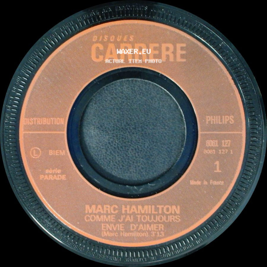 Marc Hamilton - Tapis Magique / Comme J'ai Toujours Envie D'aimer side B