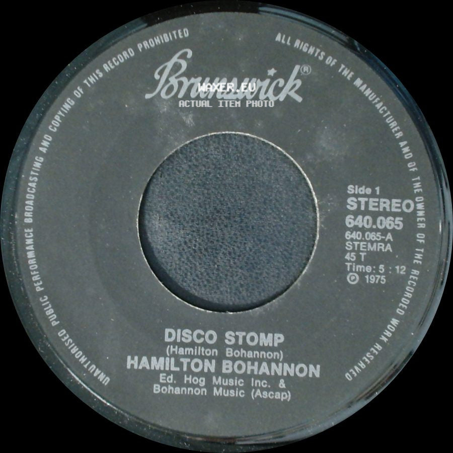 Hamilton Bohannon - Disco Stomp / East Coast Groove side A