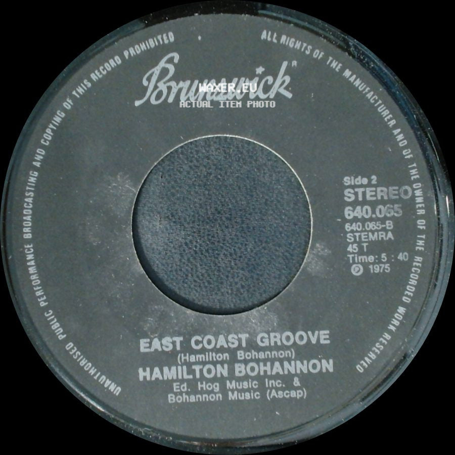 Hamilton Bohannon - Disco Stomp / East Coast Groove side B