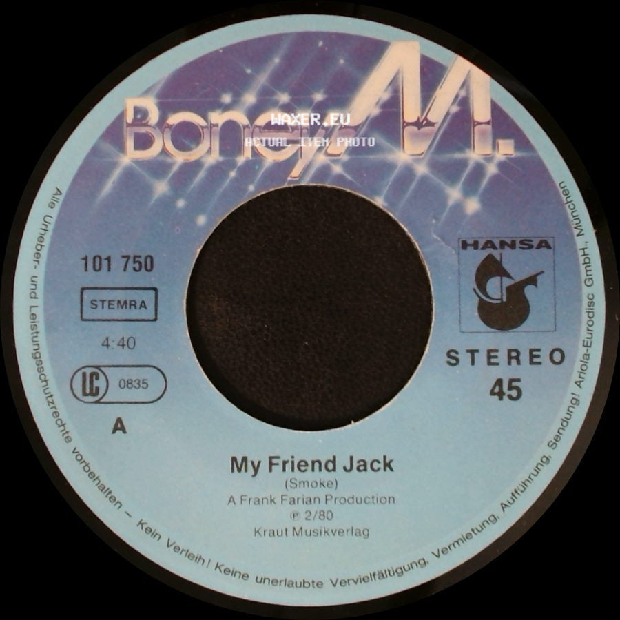 Boney M. - I See A Boat On The River / My Friend Jack side B