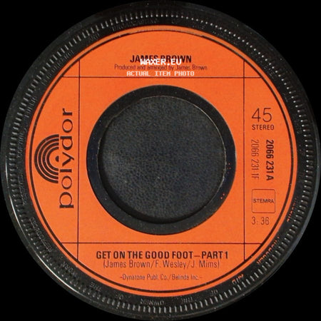 James Brown - Get On The Good Foot - Part 2 / Get On The Good Foot - Part 1 side B